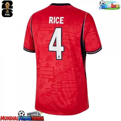 Camiseta Inglaterra Declan Rice #4 Segunda Equipación Replica Mundial 2026 mangas cortas